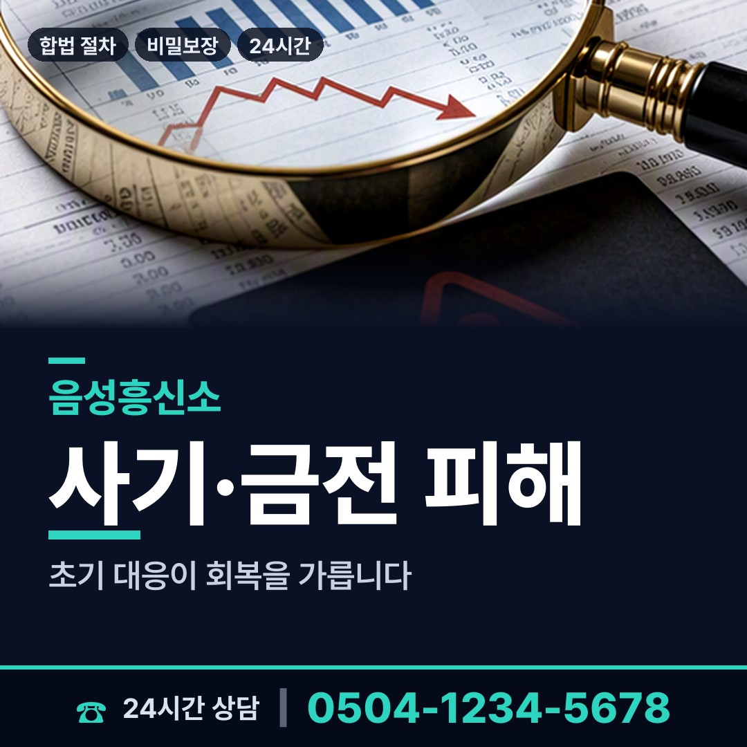 음성 생극면 명의도용조사 상담 안내